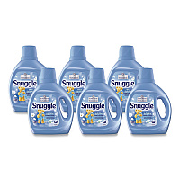 Snuggle Blue Sparkle Cuddle-Up Fresh Liquid Fabric Conditioner, 66 oz Bottle, 6/Carton (47452)