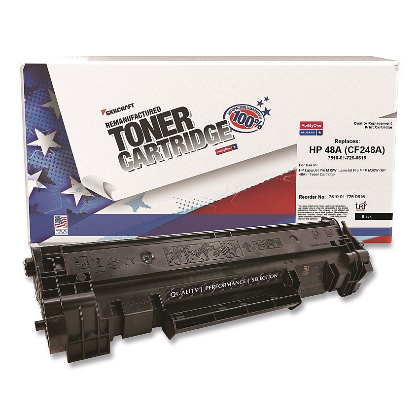 AbilityOne 7510017260616 Remanufactured CF248A (48A) Toner, 1,000 Page-Yield, Black