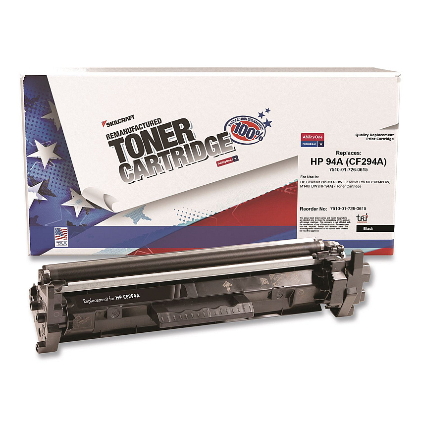 AbilityOne 7510017260615 Remanufactured CF294A (94A) Toner, 1,200 Page-Yield, Black
