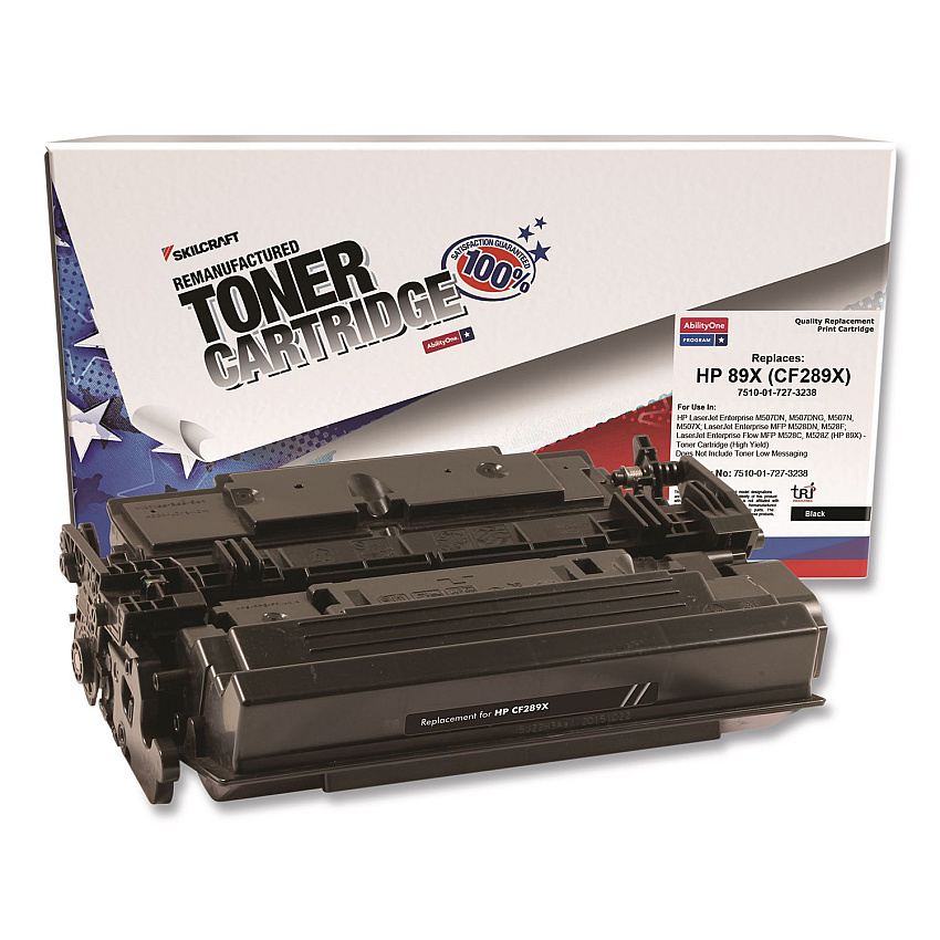 AbilityOne 7510017273238 Remanufactured CF289X (58X) High-Yield, Toner, 10,000 Page-Yield, Black