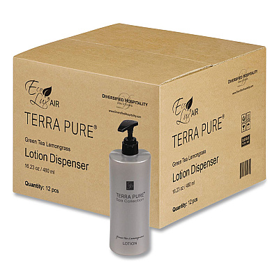 Diversified Hospitality Solutions Terra Pure Body Lotion Air Pump, 16.23 oz Bottle, 12/Carton (458975)