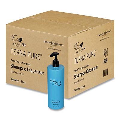 Diversified Hospitality Solutions H2O Therapy Shampoo Air Pump, White Tea and Lemongrass, 16.23 oz Bottle, 12/Carton (259805)