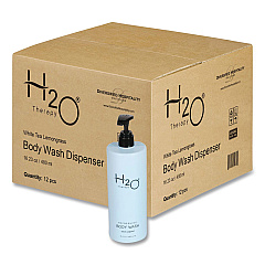 Diversified Hospitality Solutions H2O Therapy Body Wash Air Pump, White Tea and Lemongrass, 16.23 oz Bottle, 12/Carton (259829)