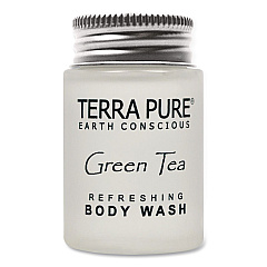 Diversified Hospitality Solutions Terra Pure Body Wash Jam Jar, Green Tea Lemongrass, 1 oz Jar, 300/Carton (007491)