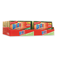 Brillo Estracell Heavy Duty Scrub Sponge, 4.5 x 2.75, 0.8" Thick, Yellow/Green, 3 Sponges/Pack, 8 Packs/Carton (21031)