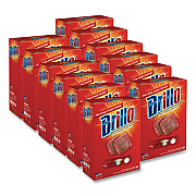 Brillo Steel Wool Soap Pads, 2.5 x 3, Gray/Pink, 10 Pads/Box, 12 Boxes/Carton (23310)