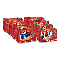 Brillo Steel Wool Soap Pads, 2.5 x 3, Gray/Pink, 4 Pads/Box, 12 Boxes/Carton (53304)
