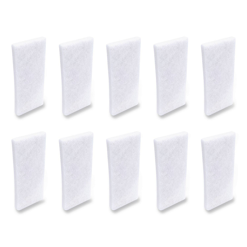 Boardwalk Fine Grade Utility Pad, 4.62 x 10, White, 10/Carton (401B)