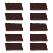 Boardwalk Heavy-Duty Utility Pad, 4.62 x 10, Brown, 10/Carton (403B)