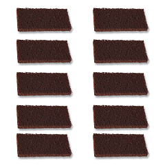 Boardwalk Heavy-Duty Utility Pad, 4.62 x 10, Brown, 10/Carton (403B)