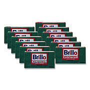 Brillo Commercial Heavy Duty Scrub Sponge, 3.5 x 6.12, 0.8" Thick, Orange/Green,12/Carton (21006)