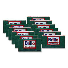 Brillo Commercial Heavy Duty Scrub Sponge, 3.5 x 6.12, 0.8" Thick, Orange/Green,12/Carton (21006)
