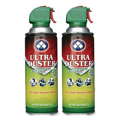 Ultra Duster Industrial Strength Compressed Air Duster Cleaner, 10 oz Can, 2/Pack (UDS10P2)