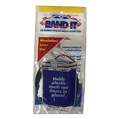 BAND IT Trash Can Loops, for 5 gal to 20 gal Can, 0.25" x 16", Black, 36/Carton (40515)