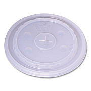 WinCup Plastic Lids for Foam Cups and Bowls, Slotted, Fits 32 oz to 64 oz Cold Cups, Translucent, 1,000/Carton (221936)