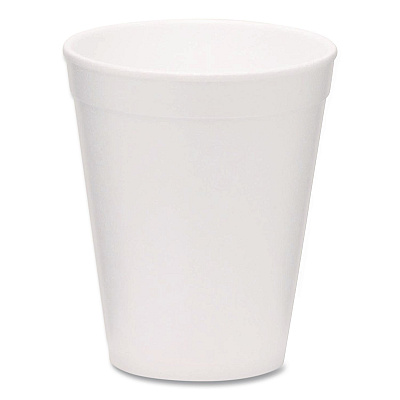 WinCup Foam Drink Cups, 10 oz, White, 1,000/Carton (221969)