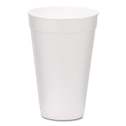 WinCup Foam Drink Cups, 16 oz, White, 500/Carton (221974)