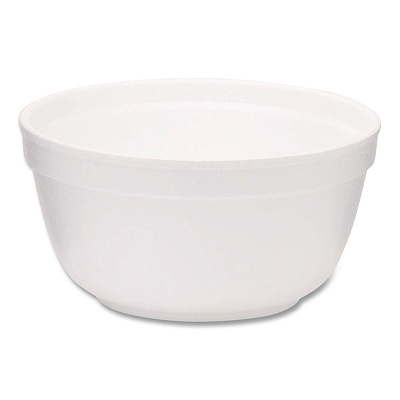 WinCup Foam Bowls, Squat Style, 12 oz, White, 1,000/Carton (221992)