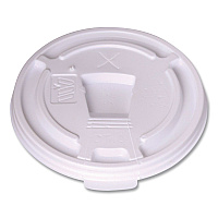 WinCup Plastic Lids for Foam Cups and Bowls, Drink-Thru, Fits 10 oz Hot Cups, White, 1,000/Carton (222064)
