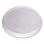 WinCup Plastic Lids for Foam Cups and Bowls, Fits 8 oz to 16 oz Cups/5 oz to 10 oz Bowls, White, 500/Carton (222086)
