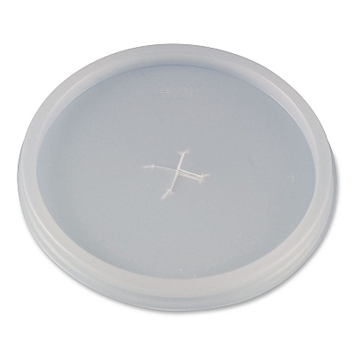 WinCup Plastic Lids for Foam Cups and Bowls, Slotted, Fits 8 oz to 10 oz Hot Cup, Translucent, 1,000/Carton (222077)