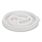 WinCup Plastic Lids for Foam Cups and Bowls, Slotted, Fits 8 oz to 10 oz Hot Cup, White, 1,000/Carton (222078)