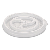 WinCup Plastic Lids for Foam Cups and Bowls, Slotted, Fits 8 oz to 10 oz Hot Cup, White, 1,000/Carton (222078)