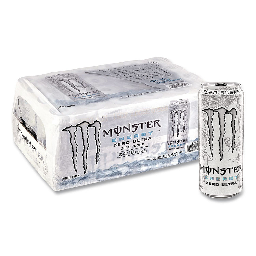 Monster Energy Ultra Zero, Original, 16 oz Bottle, 24/Carton (22002677)