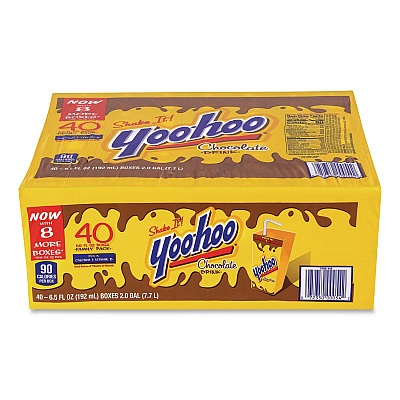 Yoo-hoo Chocolate Drink Boxes, Chocolate, 6.5 oz Box, 40/Carton (22002682)