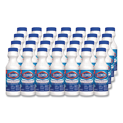 Clorox Concentrated Regular Disinfecting Bleach, 11 oz Bottle, 28/Carton (32436CT)