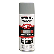 Rust-Oleum Industrial Choice 1600 System Multi-Purpose Enamel Spray Paint, Gloss ANSI 61 Light Gray, 12 oz Aerosol Can, 6/Carton (214645)