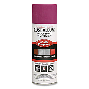 Rust-Oleum Industrial Choice 1600 System Multi-Purpose Enamel Spray Paint, Gloss Purple, 12 oz Aerosol Can, 6/Carton (1670830)
