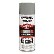 Rust-Oleum Industrial Choice 1600 System Multi-Purpose Enamel Spray Paint, Gloss Dove Gray, 12 oz Aerosol Can, 6/Carton (1684830)