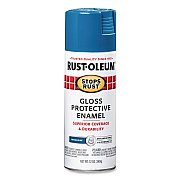 Rust-Oleum Stops Rust Spray Paint, Gloss Blue, 12 oz Aerosol Can, 6/Carton (7727830)
