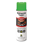Rust-Oleum Industrial Choice M1600 System Solvent-Based Precision Line Marking Paint, Flat Fluorescent Green, 17 oz Aerosol Can, 12/CT (203023V)