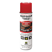 Rust-Oleum Industrial Choice M1600 System Solvent-Based Precision Line Marking Paint, Flat Red, 17 oz Aerosol Can, 12/Carton (203029V)