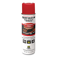 Rust-Oleum Industrial Choice M1600 System Solvent-Based Precision Line Marking Paint, Flat Red, 17 oz Aerosol Can, 12/Carton (203029V)