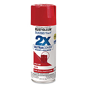 Rust-Oleum Painter's Touch 2X Ultra Cover Spray Paint, Gloss Apple Red, 12 oz Aerosol Can, 6/Carton (334024)