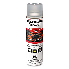Rust-Oleum Industrial Choice M1600 System Solvent-Based Precision Line Marking Paint, Flat Clear, 17 oz Aerosol Can, 12/Carton (1601838V)