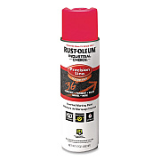 Rust-Oleum Industrial Choice M1600 System Solvent-Based Precision Line Marking Paint, Flat Fluorescent Pink, 17 oz Aerosol Can,12/Carton (1661838V)