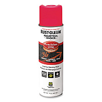 Rust-Oleum Industrial Choice M1600 System Solvent-Based Precision Line Marking Paint, Flat Fluorescent Pink, 17 oz Aerosol Can,12/Carton (1661838V)