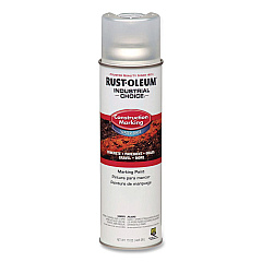 Rust-Oleum Industrial Choice M1400 System Water-Based Construction Marking Paint, Gloss Clear, 17 oz Aerosol Can, 12/Carton (264693)