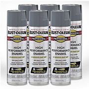 Rust-Oleum Professional Spray Paint, Gloss Dark Machine Gray, 15 oz Aerosol Can, 6/Carton (7587838CT)