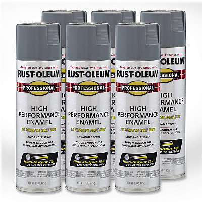 Rust-Oleum Professional Spray Paint, Gloss Dark Machine Gray, 15 oz Aerosol Can, 6/Carton (7587838CT)