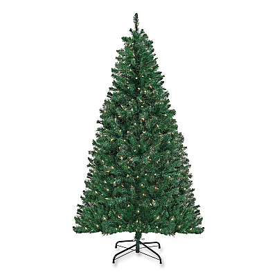 National Tree Company Pre-Lit Acacia Tree, 37" x 37" x 70.8", Green Tree, Green Tree Stand (AC10030860)