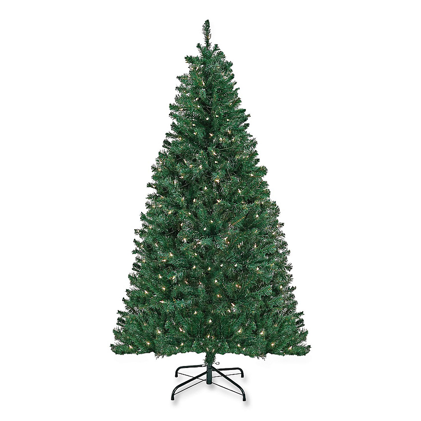 National Tree Company Pre-Lit Acacia Tree, 37" x 37" x 70.8", Green Tree, Green Tree Stand (AC10030860)