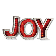 National Tree Company Pre-Lit LED JOY Decoration, AC Powered, Blue/Green/Red LED Lights, 1.75" x 55" x 18", Red (DF000021X)