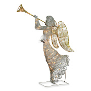 National Tree Company Silver Angel Decor, AC Powered, Cool White LED Lights, 24" x 30 "x 48", Silver (DF070005U)