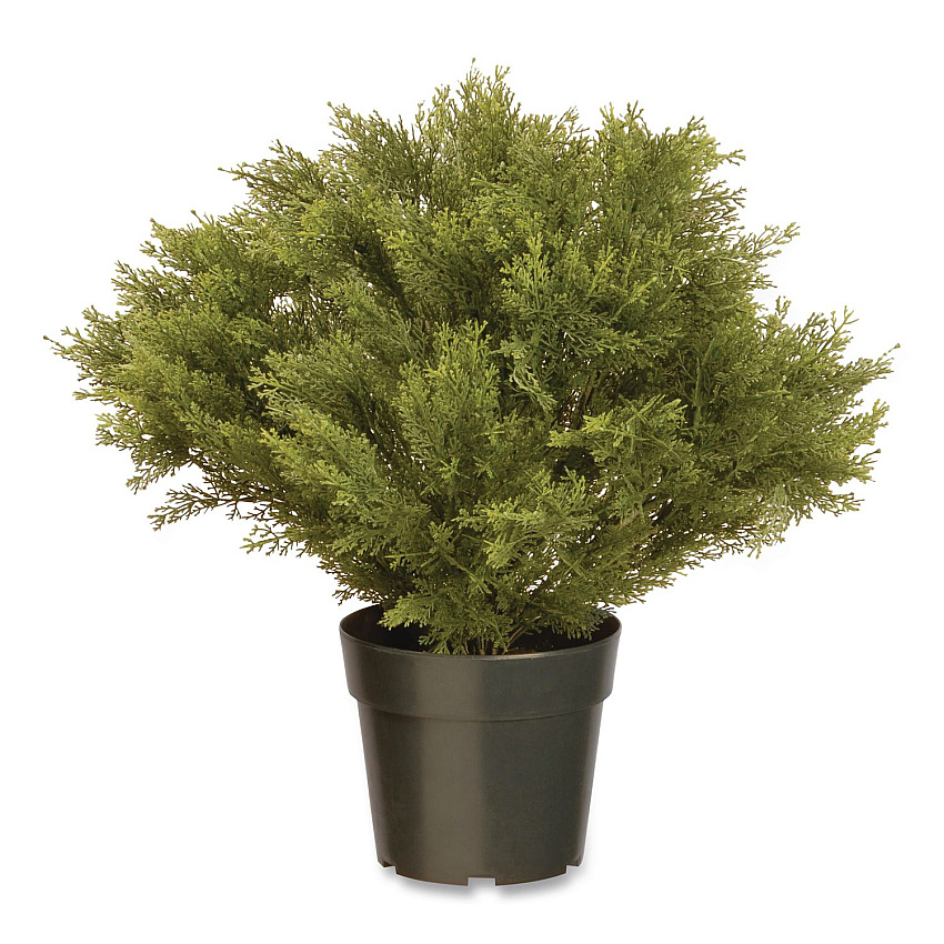National Tree Company Globe Juniper Topiary Tree, 20" x 28" x 20", Green Tree, Green Pot (LCB828)