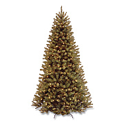 National Tree Company Pre-Lit North Valley Spruce Tree, 39" x 39" x 72", Green Tree, Green Tree Stand (NRV730060)